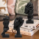 Prosfalt 3 Pcs Thinker Statue  Silence Is Gold Abstract Art Figurine  No Hear No