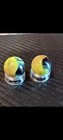 A Pair Of Vintage Marble King Blended Bumblebee Marbles  5 8   Mint Condition 