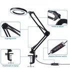 Magnifier Led Lamp 10x Magnifying Glass Desk Table Light Reading Lamp With Base