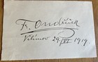 Violinist And Composer Frantisek Ondricek Autograph