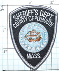 Massachusetts  Plymouth County Sheriff s Sheriff White Edge Small Hat 3  Patch