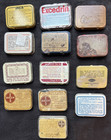 Vintage Medicinal Aspirin Advertising Empty Tins Lot Apothecary Pharmacy 19 Pcs