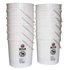 10 Pack 1gal  3 5gal And 5gal Plastic Pails Heavy Duty White Buckets And Lid