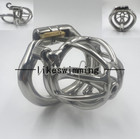 Ergonomic Stainless Steel Stealth Lock Male Chastity Device Cage With Tube Ring