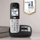 Panasonic Cordless Phone Answering Machine Expandable Call Block 1 Handset Black