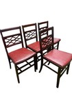 F  B  Mfg Mid-century Vintage Folding Extendable Table And Chairs Set  set Of 5 