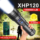Super Xhp120 Powerful Led Flashlight Xhp90 High Power Torch Light Rechargeable T