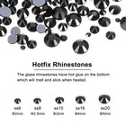 400 Pcs Hotfix Rhinestones Crystal Glass Gems  ss6-ss20 Set  Black 