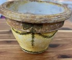 Vintage Terra Cotta Italian Painted Bow Planter Plant Pot Succulents Cactus