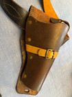 Awesome Antique Leather Holster Belt      wild West  Xl 48 