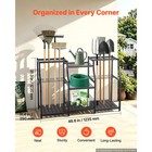 Uimoso 3-tier Metal Storage Rack For Garden Tools And Garage Organization
