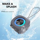 Peicheng Portable Bluetooth Speaker Ipx5 Waterproof Rgb Tws Shower Speaker Gray