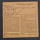 Wwii Nazi German Luxembourg Parcel Package Card Adolf Hitler Stamps 20 25 Pf Ww2