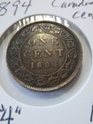 1894 Xf Thin  4  Canada Large Cent 