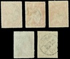 China Scott  1046  1047 Five Taiwan china Reduction Of Land Rent Stamps Used