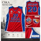 Vintage Nike Cska Moscow Viktor Alexander 20 Basketball Jersey Russia Red Blue