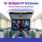 19 5  Flip Down Car Roof Monitor Hd Tft 1080p Screen Ceiling Overhead Usb Hdmi