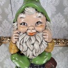 Vintage Gnome Pixie Elf Shelf Sitter D  cor Hobbyist Ceramic  Hand Painted 1970s