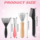 Hairbrush Cleaner Tool Set  4 Pcs Hair Brush Cleaner Rake Comb Cleaning Brush   