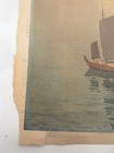 Old Hiroshi Yoshida Japanese Woodblock Print Glittering Sea As Pictured