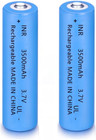 2 Pack 3 7 Volt 18650 Rechargeable Battery High Capacity 3500mah Genuine18650