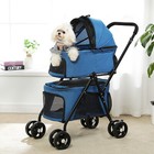 Pawz Road 4 Wheels 2-in-1 Pet Dog Cat Stroller Travel Carrier Skylight   Storage
