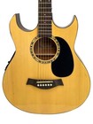 B-stock Thin Line Solid Guitar Acoustic Electric Double Cutaway Guitar Natural