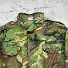 Army Jacket Mens Medium Large Coat Cold Weather Field Woodland Camouflage