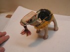 Vintage Handmade Leather   Yarn Camel Figurine Folk Art Miniature Decor  Nice 