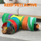 Sofier Guinea Pig Tunnel Hideout Cage Accessories Chew Toys For Hamster Rabbit F