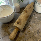 Vintage Solid Wood One Piece 15    Rolling Pin Rustic Farmhouse Kitchen Primitive