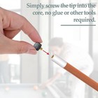 10 Sets Screw On Pool Cue Tips Replacement Billiard Cue Tips With White Pool   