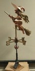 Witch Weathervane 3d brass copper  roof Mount For Shed small Building 19  x21  