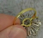 Art Deco Vintage Round Lab Created Diamond Cluster 925 Silver Anniversary Ring