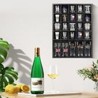 Shot Glass Display Case For Wall wood Holds Set Of 30 Glasses Shot Glass Holder