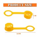 Gas Can Vent Caps - 2-pc  Rear Vent Screw Caps - Fit Most Fuel Jugs  Yellow