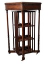Antique Style Edwardian Victorian Mahogany Revolving Bookcase  Book Stand