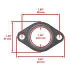 2 Muffler Exhaust Pipe Gasket Seal For Kawasaki Mule 3010 4x4 Kaf620 2001 - 2008