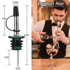 12 24 48 100 Pack Liquor Pour Spout  With Rubber Dust Cap 12 Silver
