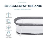 Baby Delight Snuggle Nest Organic Portable Infant Bassinet Charcoal Tweed New