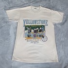 Vintage Yellowstone Park Great Fountain Geyser T Shirt Mens S Loose Fit 90s 