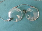 Antique Pince-nez Foldable Glasses With Chain