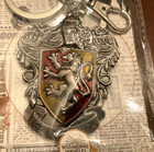 Harry Potter Gryffindor Key Ring  Metal With Enamel  New On Card  4 Inches 