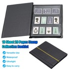 10-page 20-sheet Stamp Collection Album - Durable Black Cover With Sided Pages