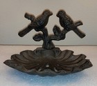 Vintage Cast Iron Birds With Shell