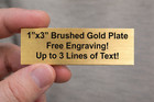 Custom Engraved 1x3 Brushed Tag Sign Plaque Plate   Pet Name Ash Box Urn Gift