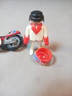 Playmobil 3303 - Vintage Motorbike Racer Set Uvex Pirelli Complete