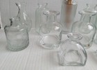 Vintage Small Clear Glass Bud Vase Lot Boho Variety 