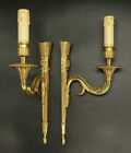 Large Pair Of Sconces Louis Xvi Style - Bronze Lucien Gau Paris - French Antique