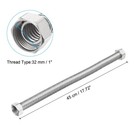 2 Pcs 1  X 18  Flexible Stainless Steel Corrugated Water Heater Hose